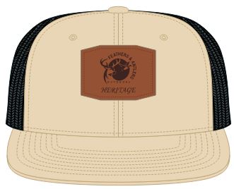Genuine Etched Leather Mesh Back Cap