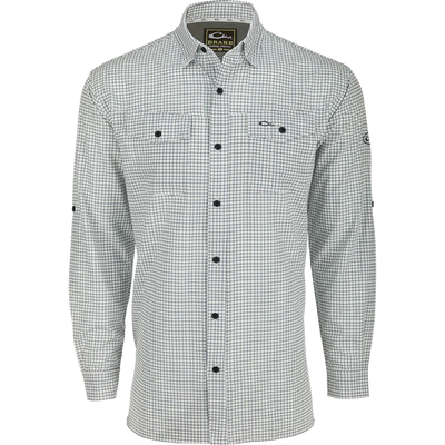 Drake Traveler's Mini Grid Button-Down Long Sleeve Shirt