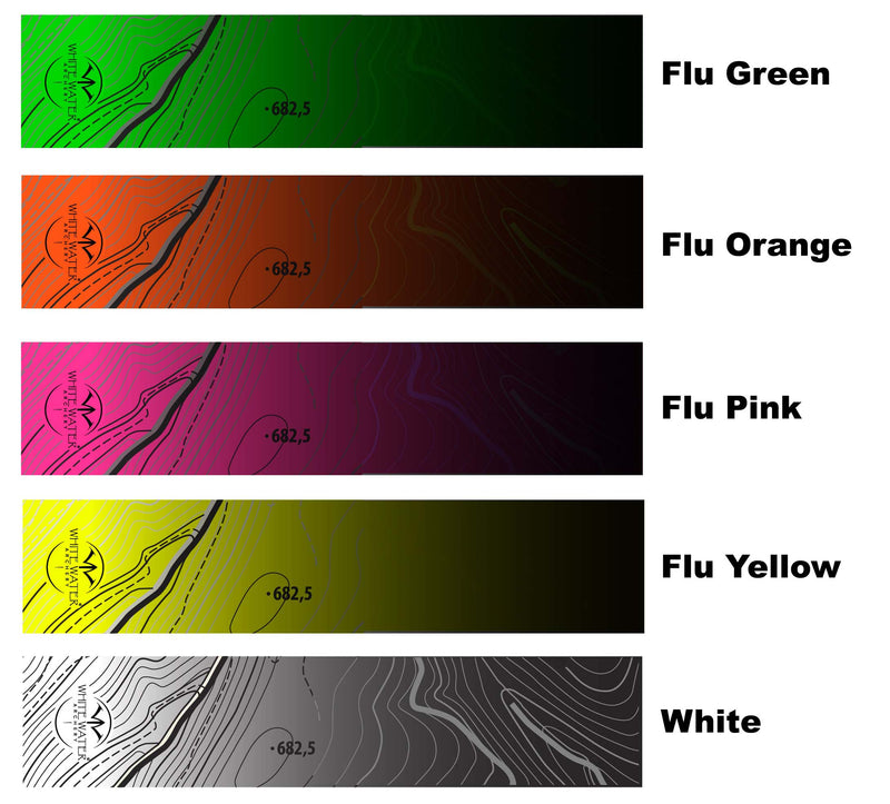 White Water Topo Map Fade Arrow Wraps